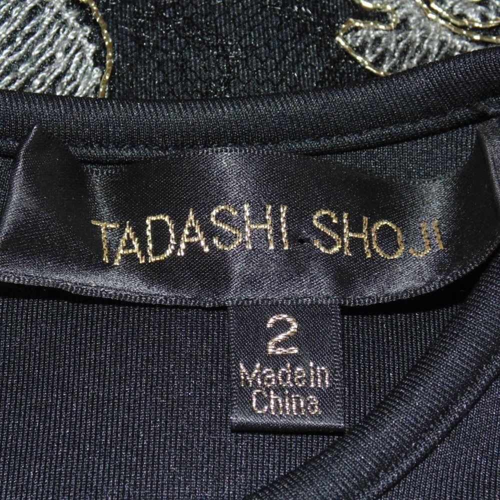 TADASHI SHOJI Dress, 2, Sabi, Floral Lace overlay, Short sleeve, Scuba - Picture 9 of 14